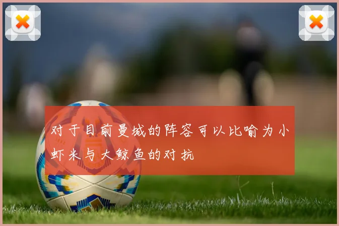 对于目前曼城的阵容可以比喻为小虾米与大鲸鱼的对抗